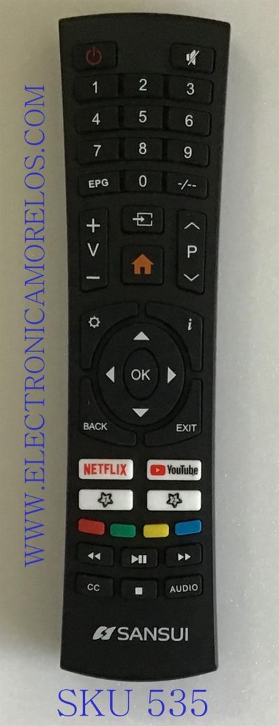 CONTROL REMOTO ORIGINAL NUEVO  SMART TV PARA TV SANSUI / HH-4309 / HR43K